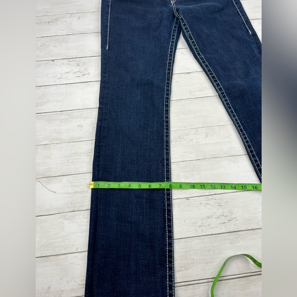 True Religion USA Made Women’s Size 31 Disco Billy Big T Denim Blue Jeans - Picture 13 of 14
